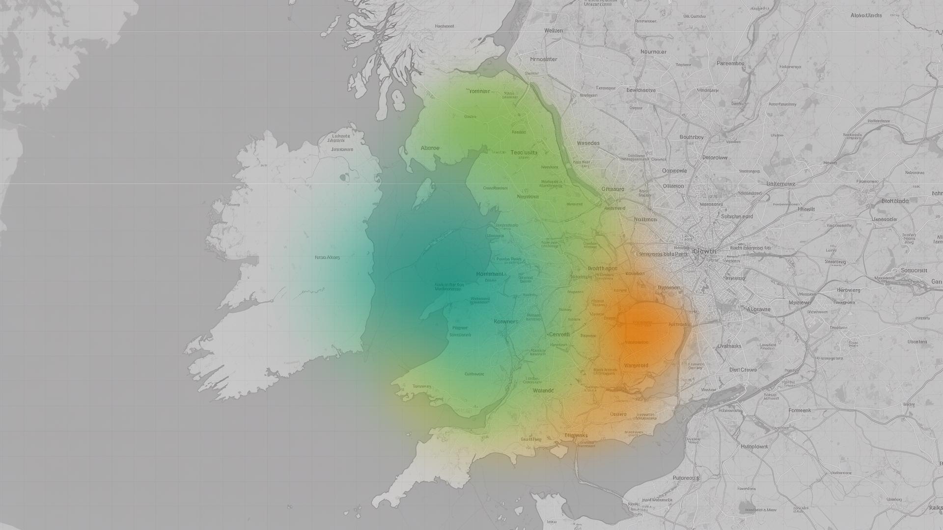 Heatmap showing residential growth signals across UK regions